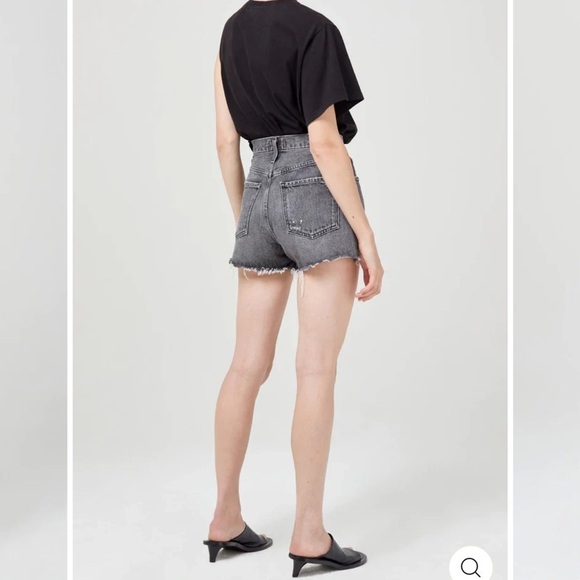 AGOLDE  Dee Short in Moxy denim jeans size 25 black grey high waisted - Picture 4 of 10